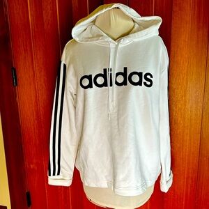 Adidas women’s size Medium White pull-over Hoodie